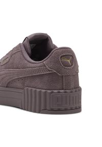 Puma - Damskie sneakersy Carina 3.0 Suede PUMA Raisin Gold Purple. Okazja: na co dzień. Kolor: fioletowy, żółty, wielokolorowy. Materiał: zamsz. Szerokość cholewki: normalna. Model: Puma Suede. Sport: tenis