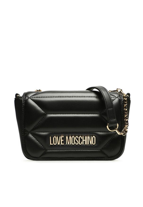 Love Moschino - LOVE MOSCHINO Torebka JC4056PP1HL1200A Czarny. Kolor: czarny. Materiał: skórzane