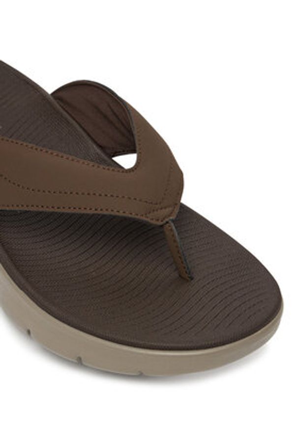 skechers - Skechers Japonki Go Walk Flex Sandal-Vallejo 229202/CHOC Brązowy. Kolor: brązowy. Materiał: syntetyk