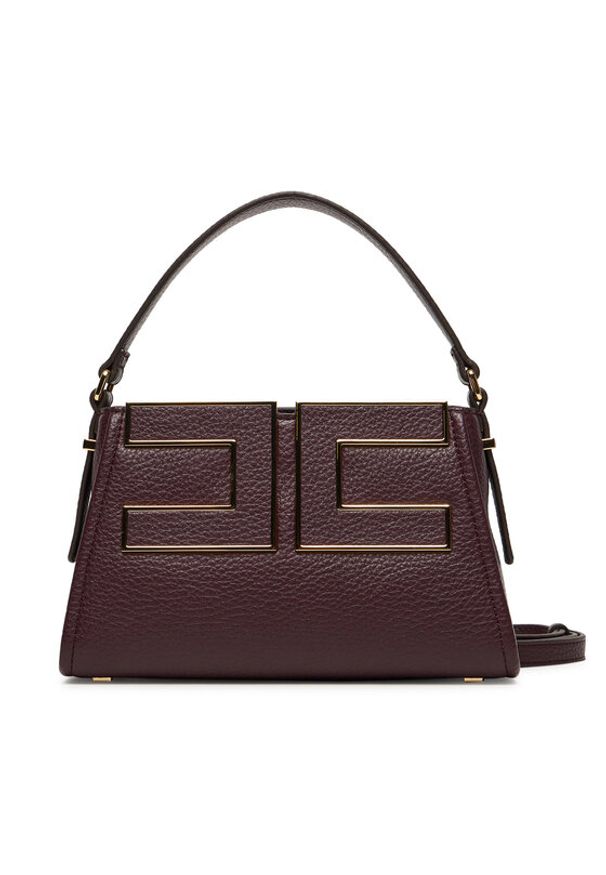 Elisabetta Franchi Torebka BS-36A-56E2-V360 Bordowy. Kolor: czerwony. Materiał: skórzane