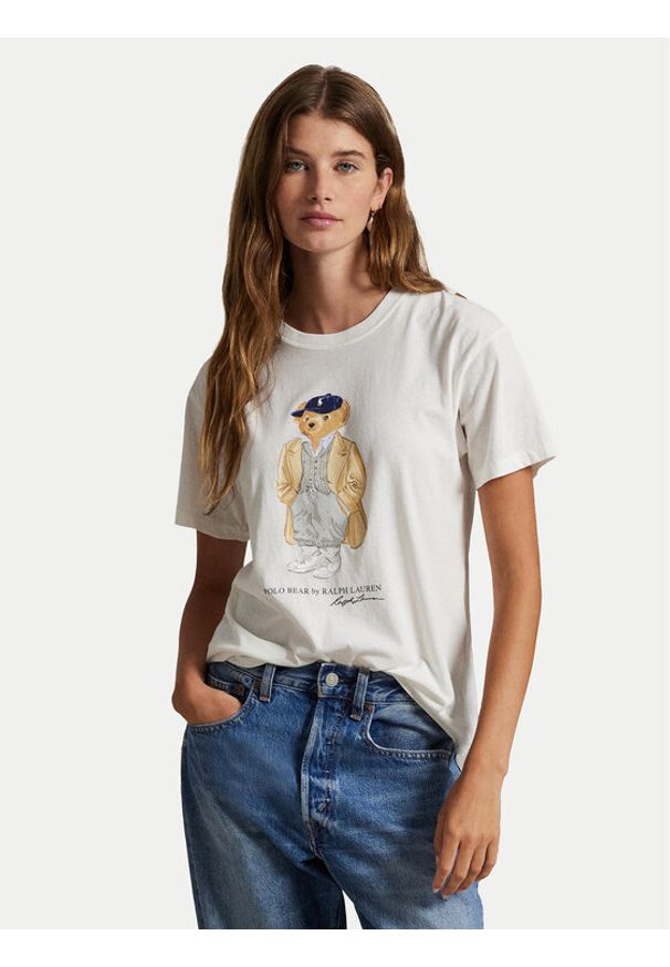 Polo Ralph Lauren T-Shirt 211971752001 Biały Straight Fit. Typ kołnierza: polo. Kolor: biały. Materiał: bawełna