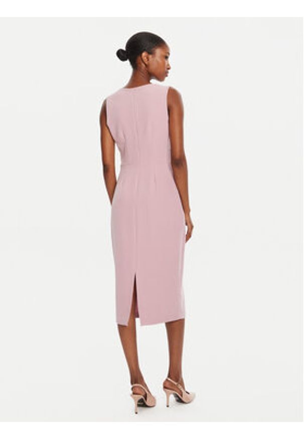 Rinascimento Sukienka koktajlowa CFC0125073003 Różowy Slim Fit. Kolor: różowy. Materiał: syntetyk. Styl: wizytowy