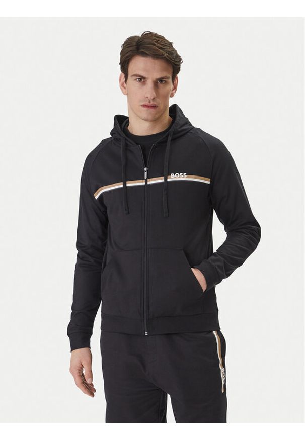 BOSS Bluza Authentic 50554785 Czarny Regular Fit. Kolor: czarny. Materiał: bawełna