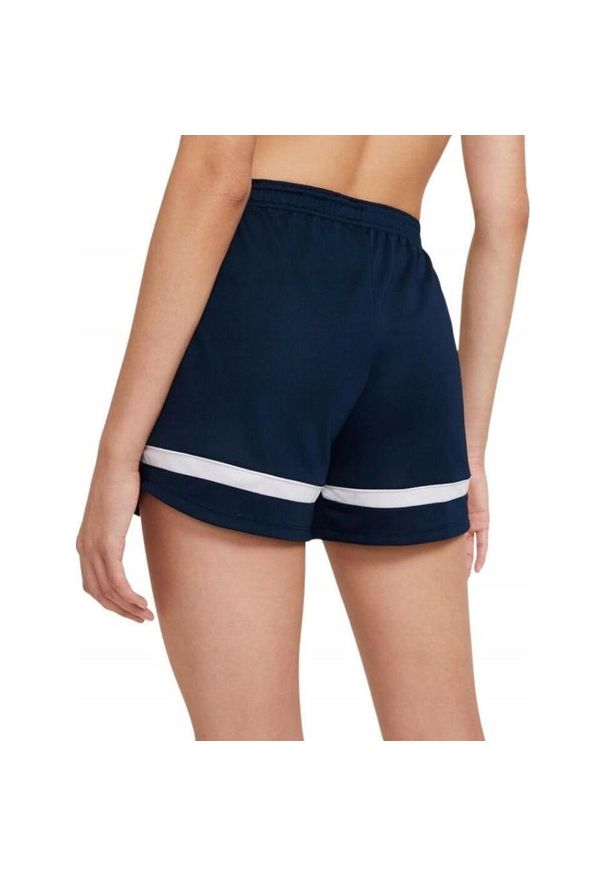 Nike - Damskie Spodenki Dri FIT Academy Shorts. Kolor: niebieski. Technologia: Dri-Fit (Nike)