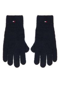 TOMMY HILFIGER - Tommy Hilfiger Rękawiczki Damskie Flag Fluffy AW0AW17797 Granatowy. Kolor: niebieski. Materiał: poliester, materiał