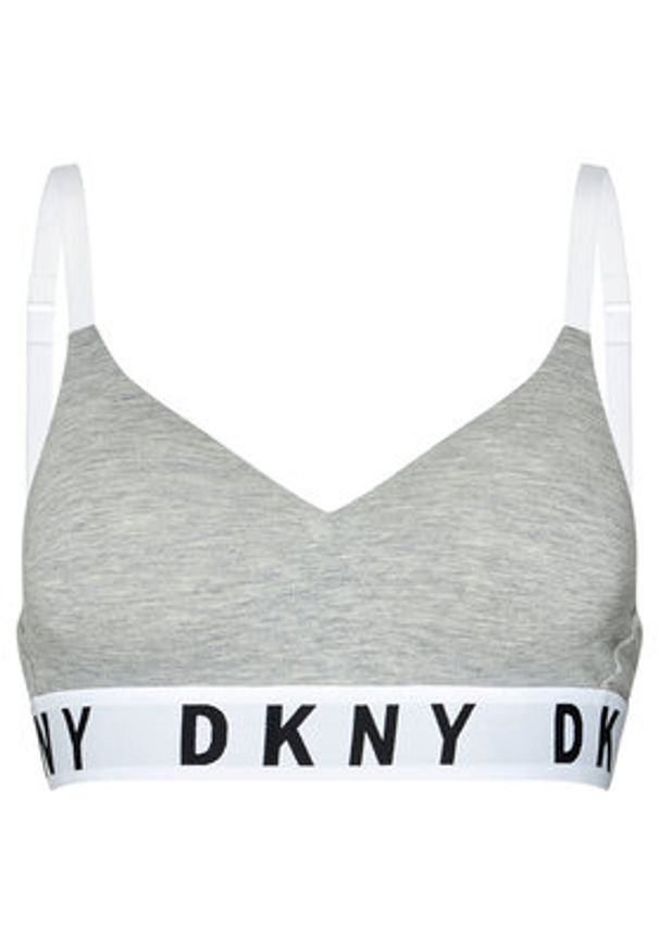 DKNY Biustonosz push-up DK4518 Szary. Kolor: szary. Materiał: bawełna. Rodzaj stanika: push-up