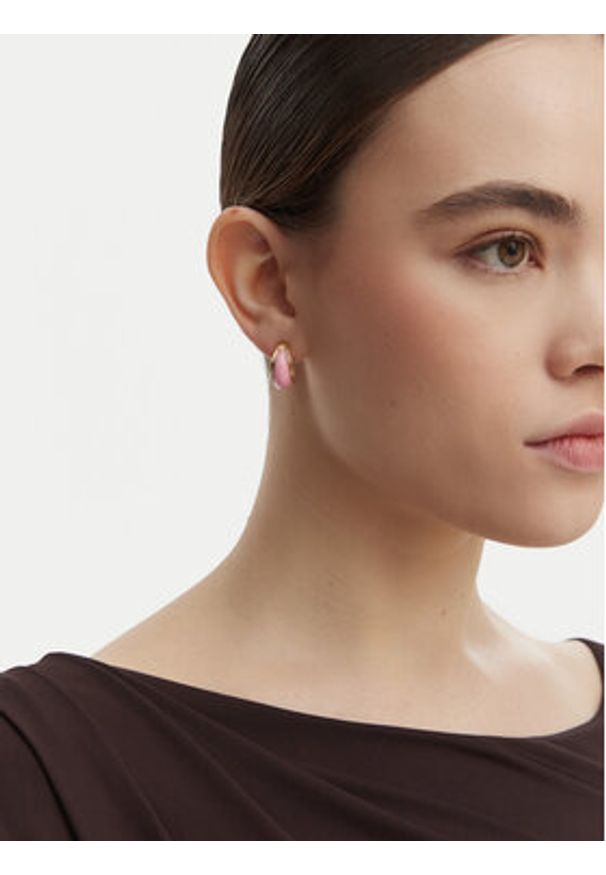 Guess Kolczyki JUBE06 153JW Różowy. Materiał: metalowe. Kolor: różowy