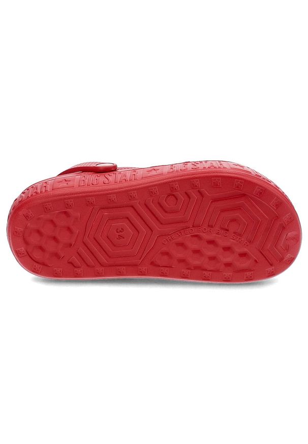 Big-Star - Czerwone Klapki Big Star Modne Dziecięce Buty Na Lato. Okazja: na co dzień, na spacer. Kolor: czerwony. Materiał: materiał. Sezon: lato. Styl: sportowy, casual