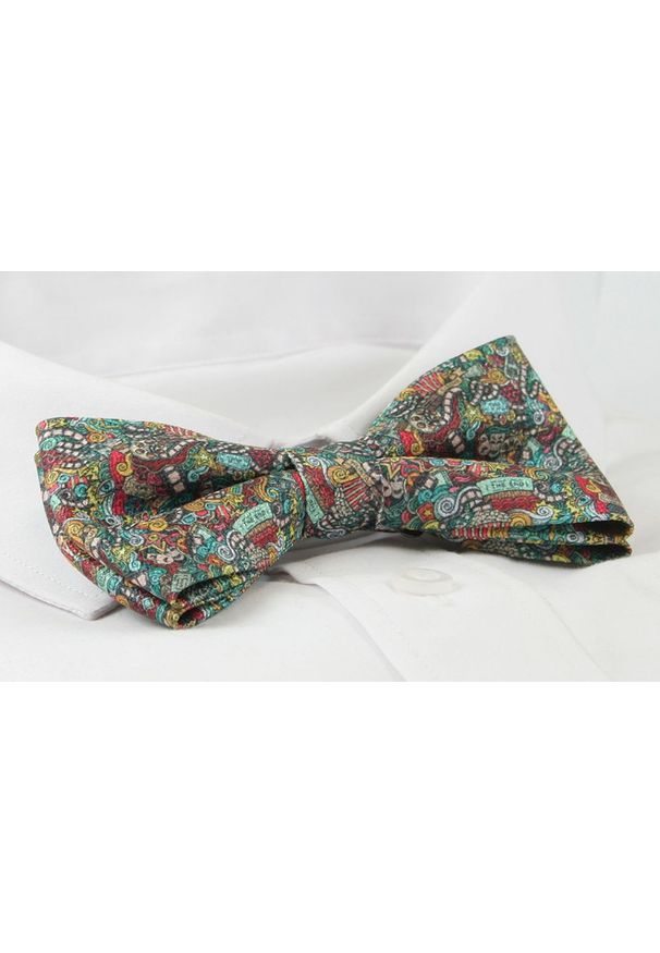 Mucha Męska, Kolorowa, Kino, Klaps, Taśmy Filmowe, Bez Poszetki -EM Men's Accessories. Kolor: wielokolorowy. Wzór: kolorowy. Styl: sportowy, elegancki