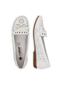 Rieker Mokasyny L6396-80 Biały. Kolor: biały. Materiał: skóra #3