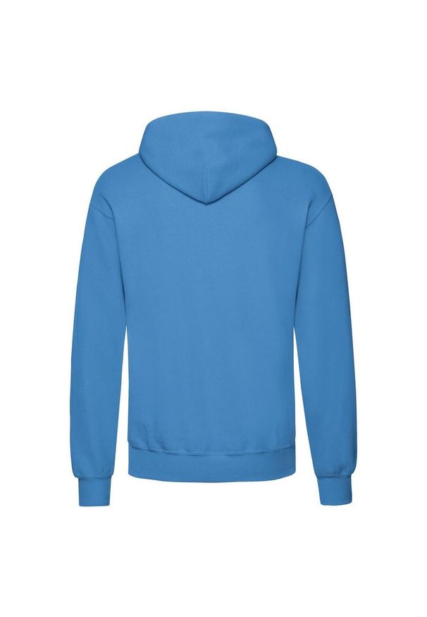 FRUIT OF THE LOOM - Męska Klasyczna Bluza Z Kapturem. Typ kołnierza: kaptur. Kolor: niebieski