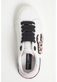 Dolce & Gabbana - Sneakersy damskie skórzane Portofino Vintage DOLCE & GABBANA. Materiał: skóra