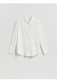 Reserved - Koszula z wiskozą - biały. Kolor: biały. Materiał: wiskoza #1