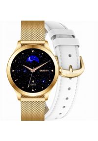 Smartwatch Gravity Smartwatch Biało-Złoty 2 Paski GT25-2 PRO. Rodzaj zegarka: smartwatch. Kolor: złoty, wielokolorowy, biały #1
