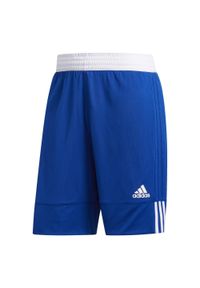 Adidas - Krótkie spodenki adidas 3G Speed Reversible. Kolor: biały, wielokolorowy, niebieski. Materiał: poliester. Długość: krótkie