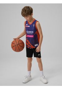 4f - 4F Koszulka meczowa replika wyjazdowa z sezonu 2024/25 dziecięca 4F x GTK Gliwice - multikolor 98/104. Typ kołnierza: dekolt w serek. Kolor: wielokolorowy. Materiał: włókno, dzianina, syntetyk, materiał. Wzór: gładki, ze splotem, nadruk. Sezon: lato. Sport: fitness, koszykówka #2
