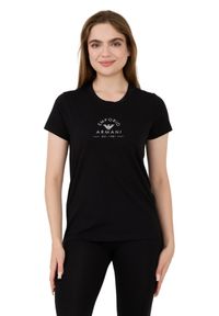 Emporio Armani - EMPORIO ARMANI Czarny damski t-shirt Uni Logo Printe, Rozmiar M. Kolor: czarny #5