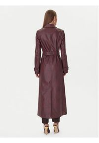 BARDOT - Bardot Płaszcz przejściowy 59899JB4 Bordowy Regular Fit. Kolor: czerwony. Materiał: skóra #4