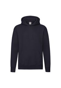 FRUIT OF THE LOOM - Męska Bluza Z Kapturem Premium. Typ kołnierza: kaptur. Kolor: niebieski
