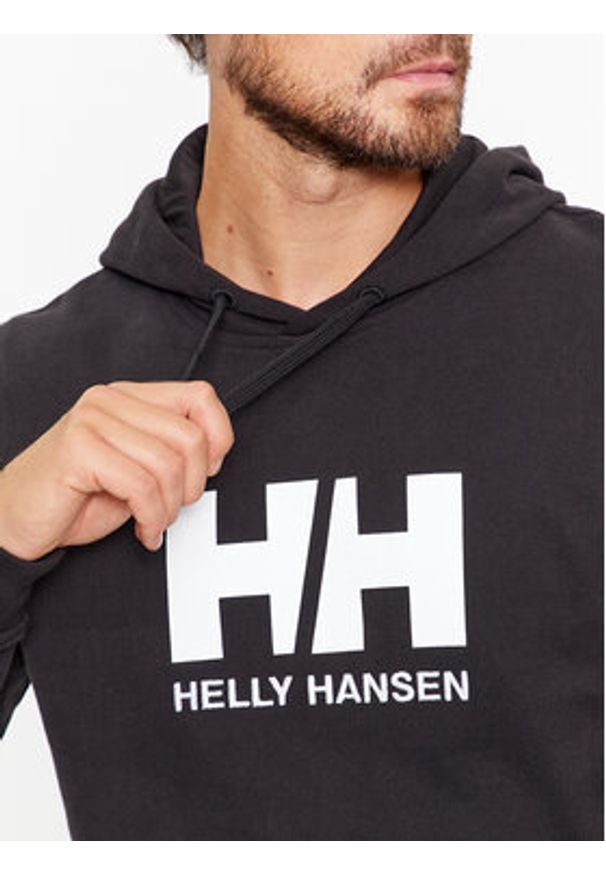 Helly Hansen Bluza Logo 33977 Czarny Regular Fit. Kolor: czarny. Materiał: bawełna