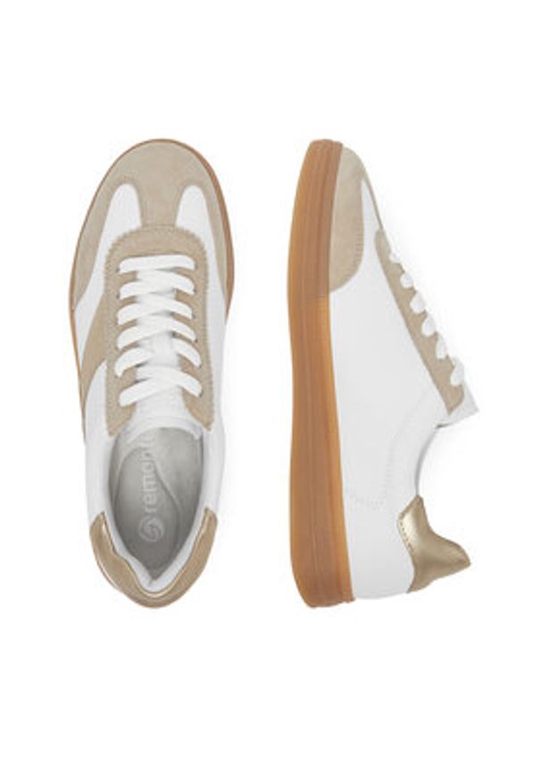 Remonte Sneakersy D2C01-81 Biały. Kolor: biały. Materiał: skóra