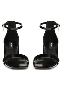 Nine West Sandały ERMINA FF-2308 Czarny. Kolor: czarny. Materiał: skóra #7