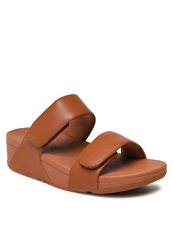 Klapki FitFlop. Kolor: brązowy
