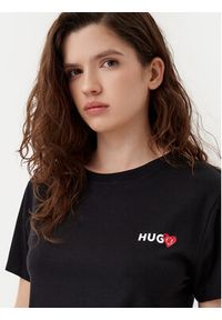 Hugo - HUGO T-Shirt 50534300 Czarny Regular Fit. Kolor: czarny. Materiał: bawełna #5