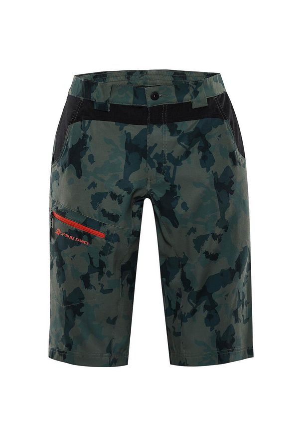 ALPINE PRO - Alpine Pro Cuom 54 Męskie spodenki softshell lekkie. Kolor: zielony. Materiał: włókno, elastan. Sezon: lato. Sport: turystyka piesza
