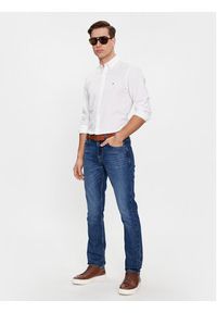 TOMMY HILFIGER - Tommy Hilfiger Koszula MW0MW33782 Biały Slim Fit. Kolor: biały. Materiał: bawełna