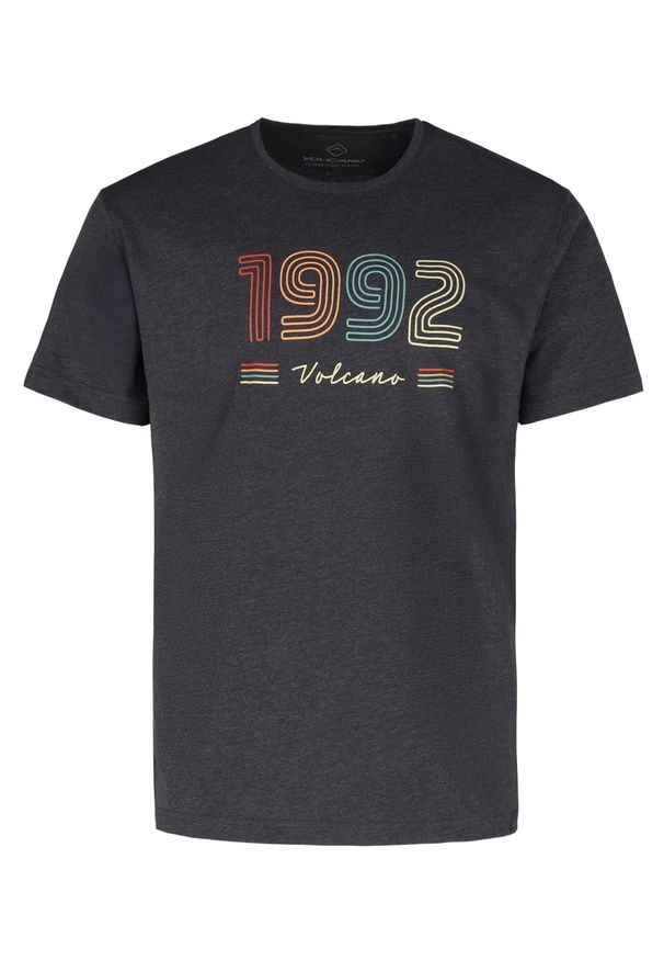 Volcano - Koszulka z printem, Comfort Fit, T-RETRO. Materiał: bawełna. Długość: krótkie. Wzór: nadruk. Styl: retro