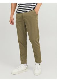 Jack & Jones - Jack&Jones Chinosy Harlow 12242188 Zielony Tapered Fit. Kolor: zielony. Materiał: bawełna