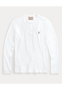 Ralph Lauren - RALPH LAUREN - Koszulka z długim rękawem. Typ kołnierza: polo. Kolor: biały. Materiał: bawełna. Długość rękawa: długi rękaw. Długość: długie. Wzór: haft #2