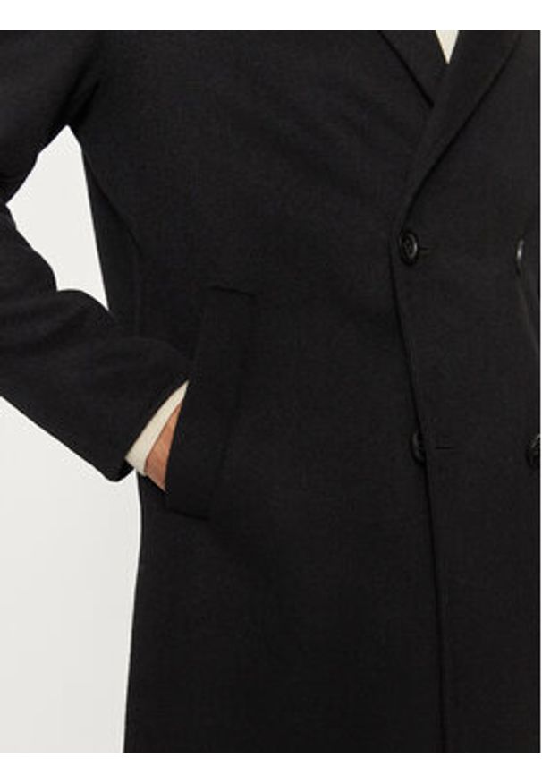 Guess Płaszcz wełniany M4BL47 WGJU2 Czarny Regular Fit. Kolor: czarny. Materiał: wełna, syntetyk