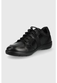 Geox buty kolor czarny. Nosek buta: okrągły. Zapięcie: sznurówki. Kolor: czarny. Materiał: guma #2