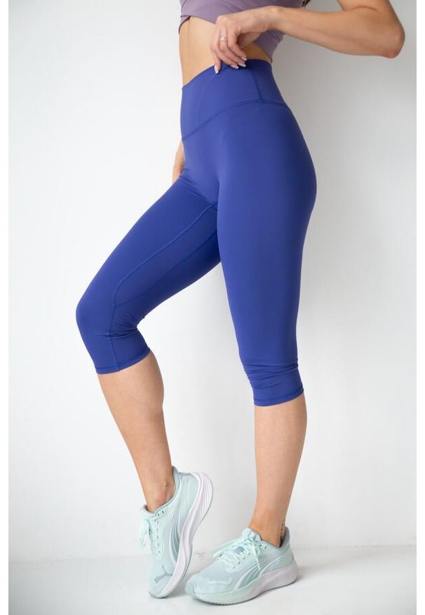 2SkIN - Legginsy 3/4 do biegania damskie 2skin Capris. Kolor: niebieski. Materiał: nylon