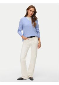 Vero Moda Sweter Crewlefile 10233357 Błękitny Loose Fit. Kolor: niebieski. Materiał: syntetyk #5