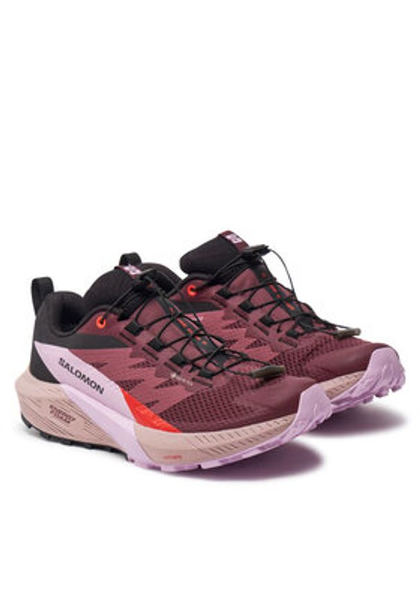 salomon - Salomon Buty do biegania Sense Ride 5 Gore-Tex L47592300 Fioletowy. Kolor: fioletowy. Materiał: materiał. Technologia: Gore-Tex