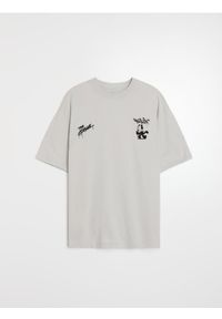 Sinsay - Bawełniana koszulka z nadrukiem Felix the Cat - kremowy. Kolor: kremowy. Materiał: bawełna. Wzór: nadruk #1