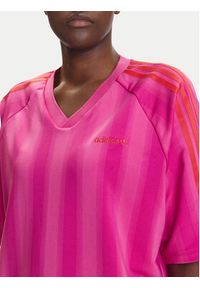 Adidas - adidas T-Shirt Linear JW6021 Różowy Oversize. Kolor: różowy. Materiał: syntetyk #5