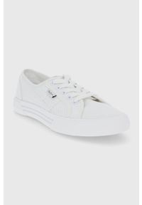 Pepe Jeans tenisówki brady w shine damskie kolor biały. Nosek buta: okrągły. Zapięcie: sznurówki. Kolor: biały. Materiał: guma