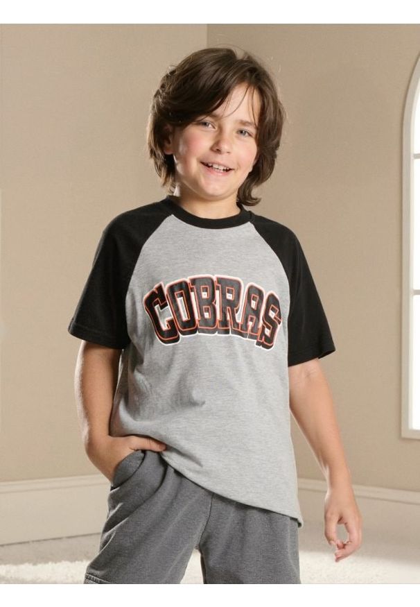 Sinsay - Koszulka z napisem - szary. Kolor: szary. Wzór: napisy