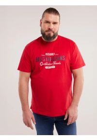 Big-Star - Koszulka męska bawełniana z nadrukiem czerwona Messeret 603. Okazja: na co dzień. Kolor: czerwony. Materiał: bawełna. Wzór: nadruk. Styl: casual, klasyczny #8