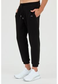 La Martina - LA MARTINA Czarne męskie spodnie dresowe, Rozmiar XL. Kolor: czarny. Materiał: dresówka #5