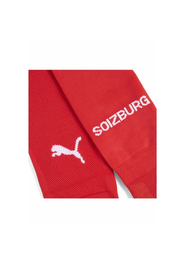 Puma - Męskie gładkie skarpety FC Red Bull Salzburg 24/25 PUMA Red White. Kolor: biały, czerwony, wielokolorowy. Wzór: gładki. Sport: piłka nożna