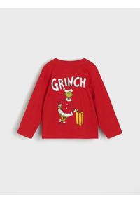 Sinsay - Koszulka z nadrukiem na plecach Grinch - czerwony. Kolor: czerwony. Wzór: nadruk #1