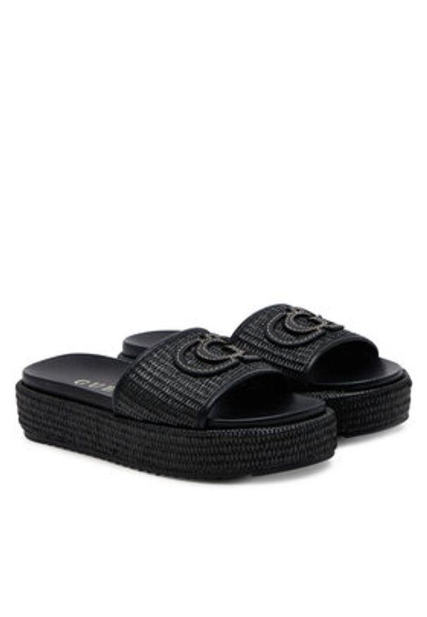 Guess Klapki FLJLNY FAB19 Czarny. Kolor: czarny. Materiał: materiał