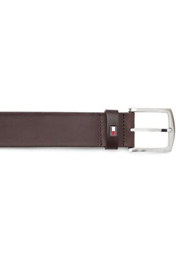 TOMMY HILFIGER - Tommy Hilfiger Pasek Męski New Denton Belt 4.0 E367863162 Brązowy. Kolor: brązowy. Materiał: skóra
