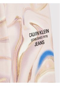Calvin Klein Jeans Spodnie dresowe Liquid Print IG0IG01264 Różowy Regular Fit. Kolor: różowy. Materiał: bawełna. Wzór: nadruk #3