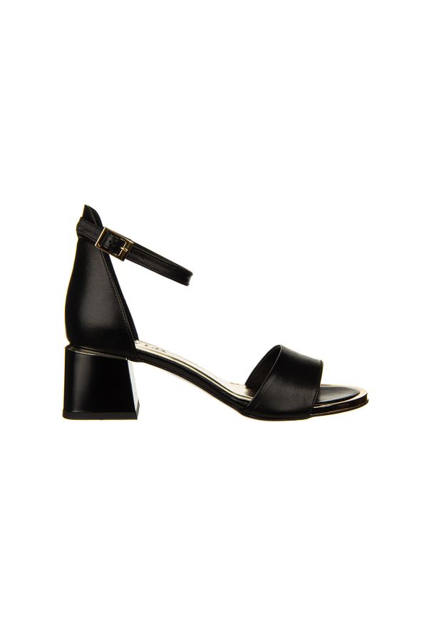 Sandały Bayla-159 4174 076-P Czarny Lico 159031, Skóra naturalna - 36. Okazja: na spotkanie biznesowe, do pracy. Zapięcie: pasek. Kolor: czarny. Materiał: skóra. Obcas: na obcasie. Styl: elegancki, biznesowy. Wysokość obcasa: średni